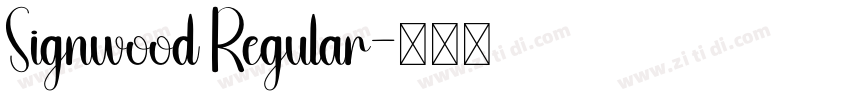 Signwood Regular字体转换